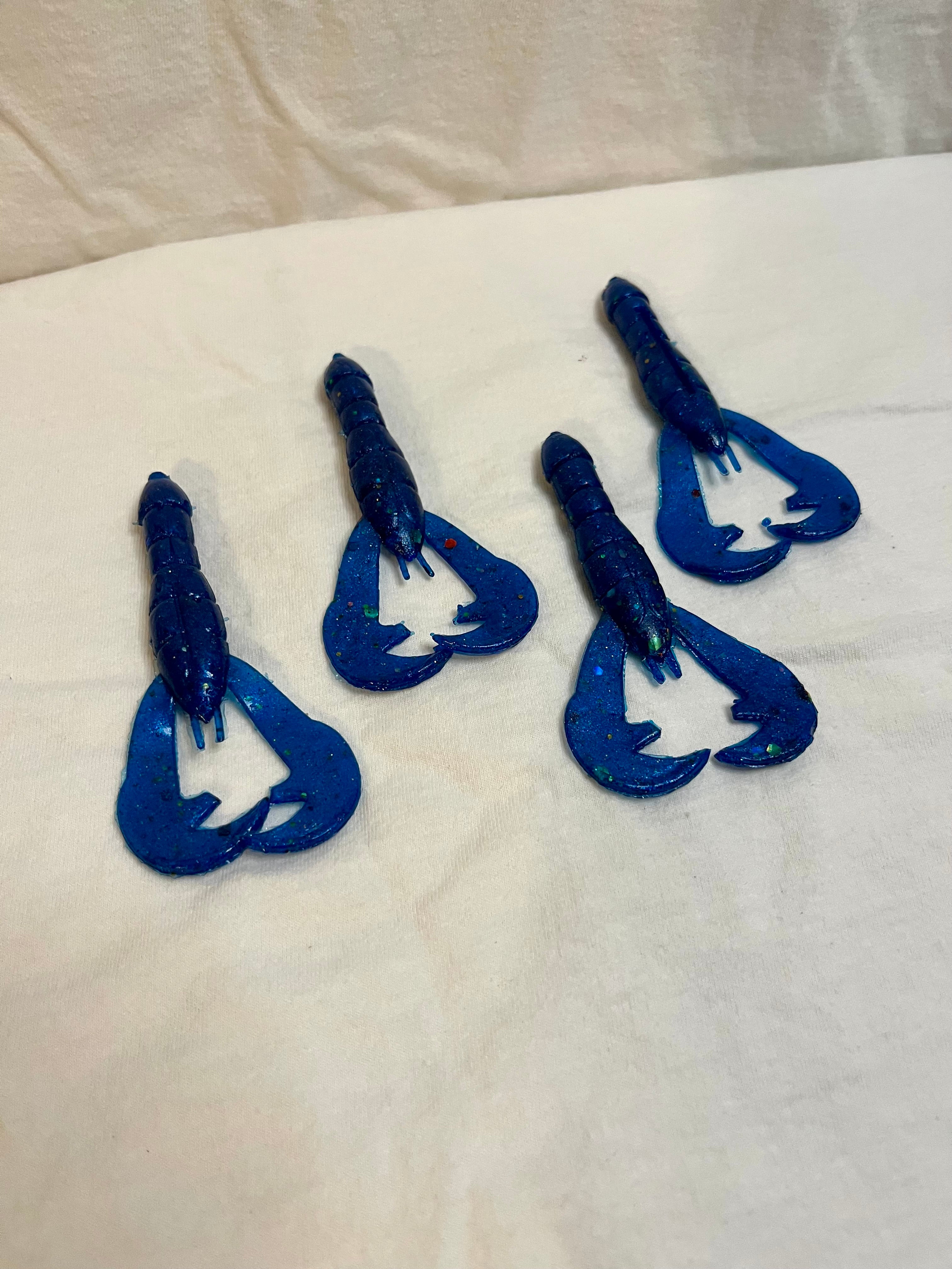 Midnight Blue Craw LG – Soft Plastic Crawfish Lure