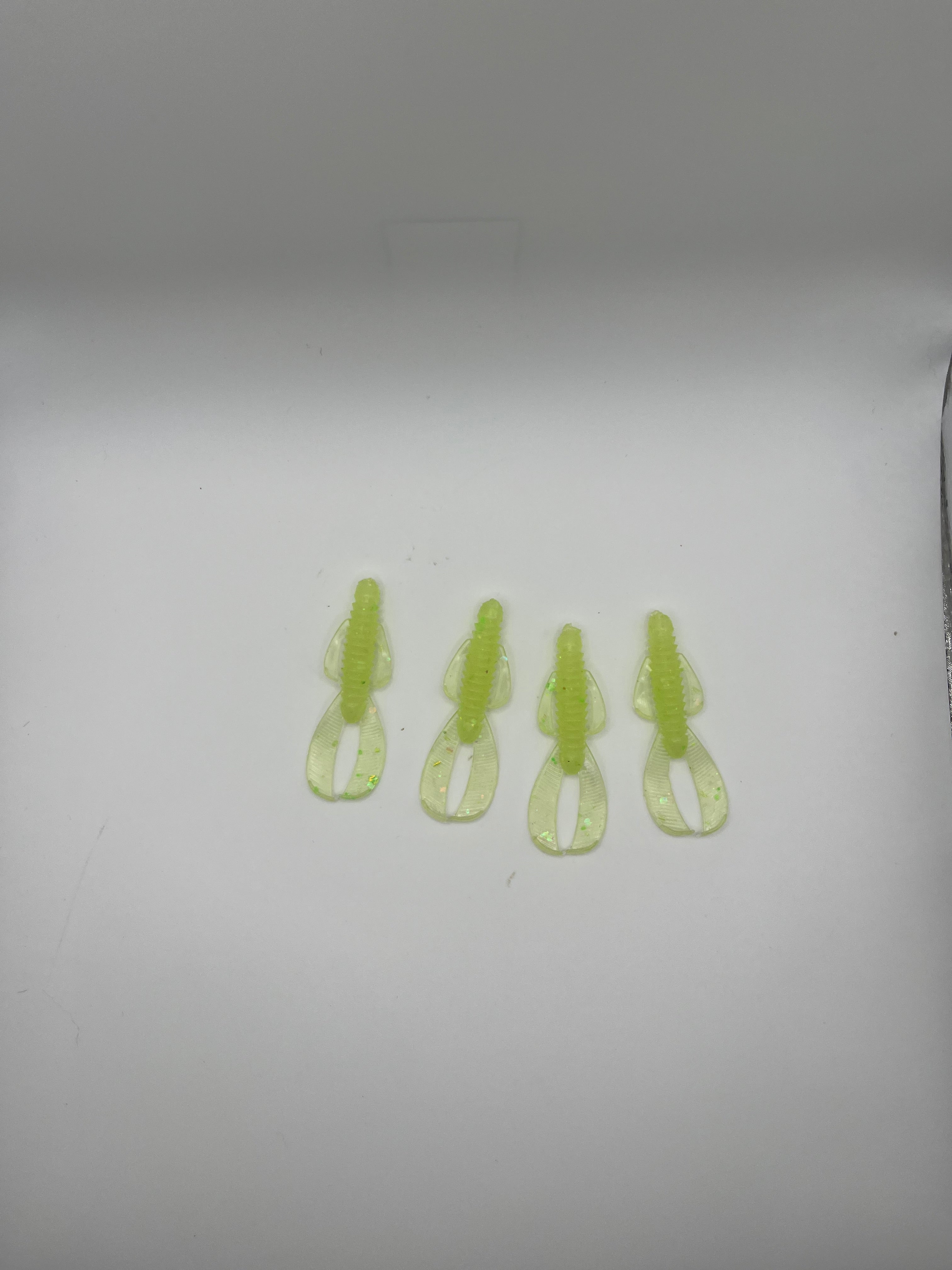 Green Glow UV 2.5 IN SM CRAW 8 Pack