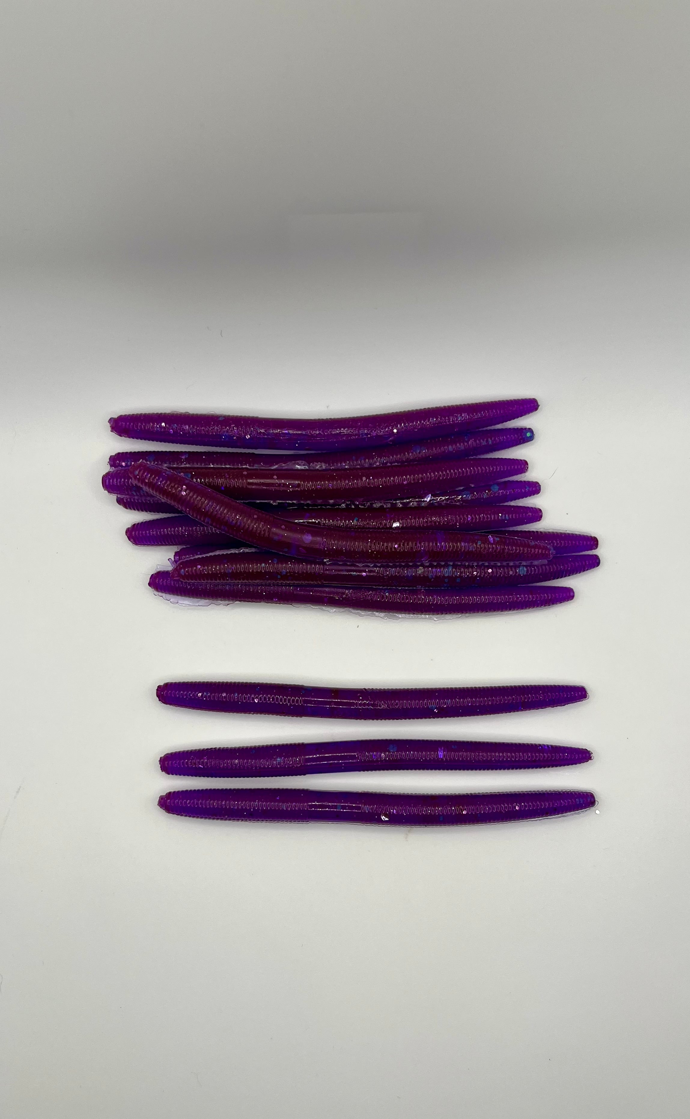 June Bug Purple 5in Worm - 8 Pack