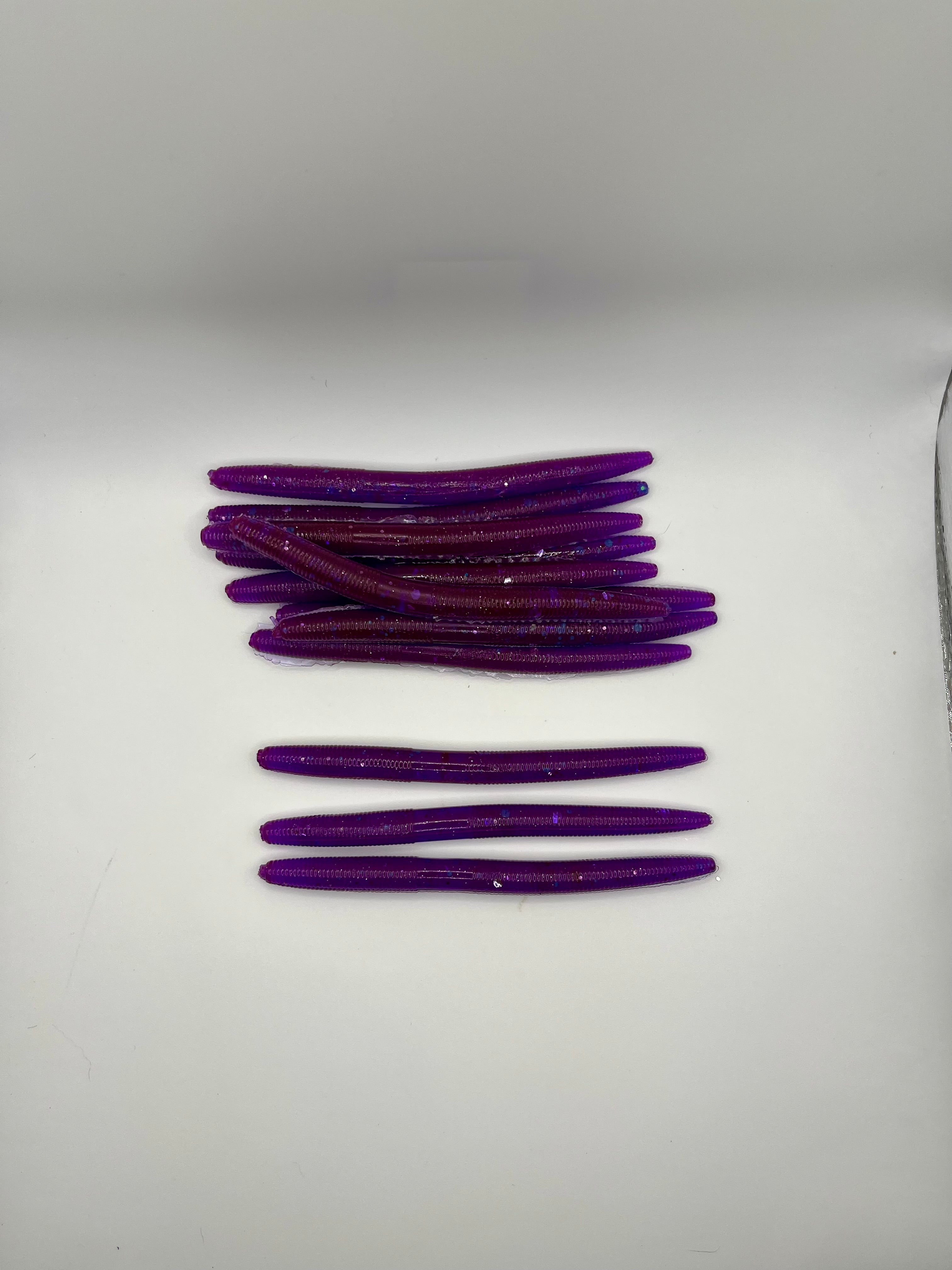 June Bug Purple 5in Worm - 8 Pack