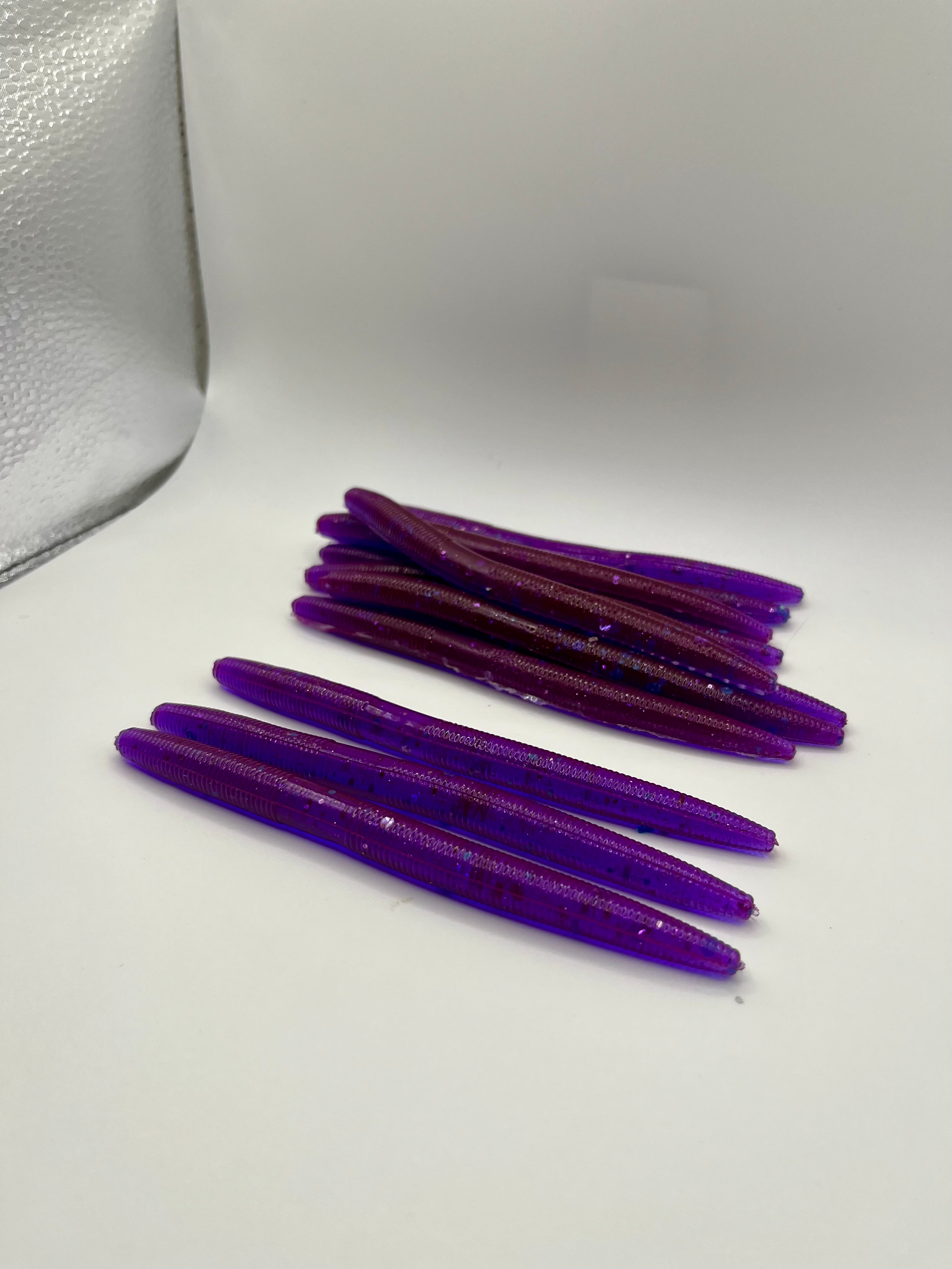 June Bug Purple 5in Worm - 8 Pack