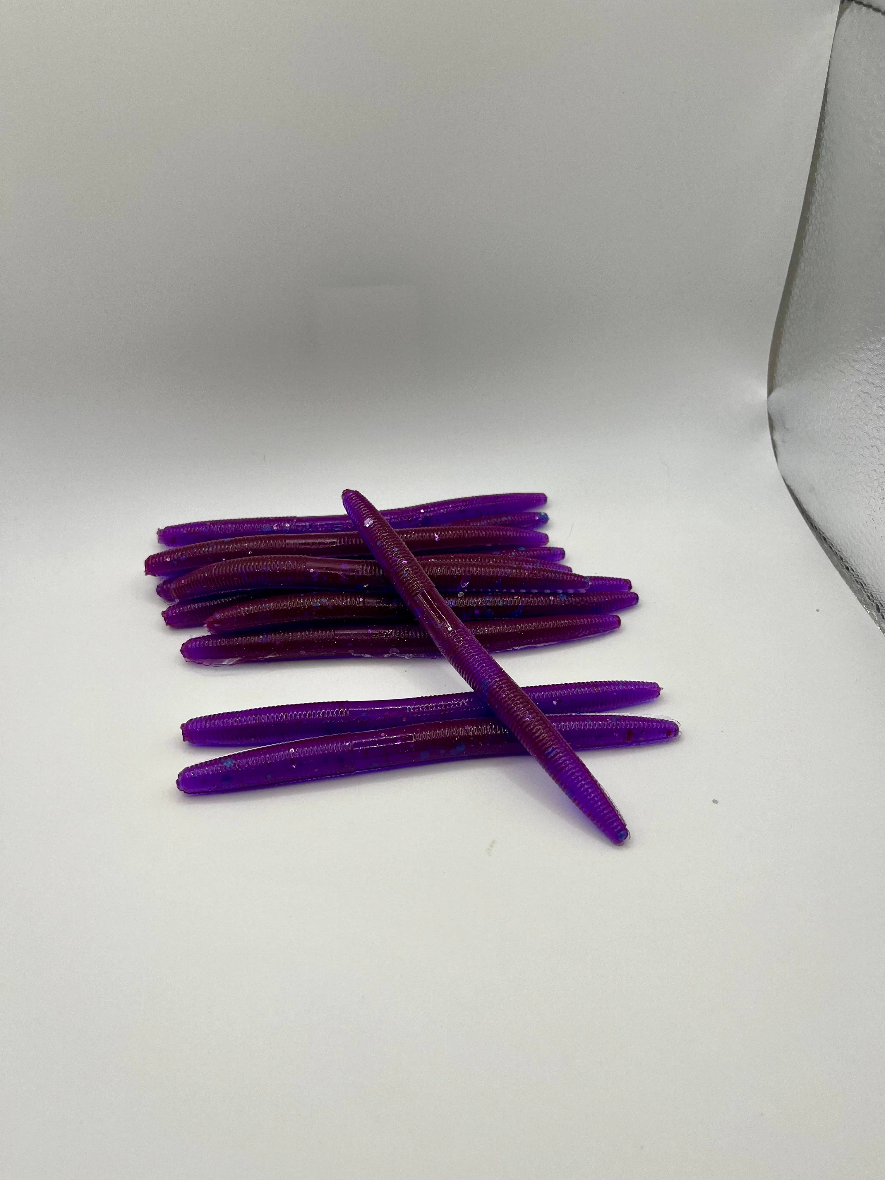 June Bug Purple 5in Worm - 8 Pack
