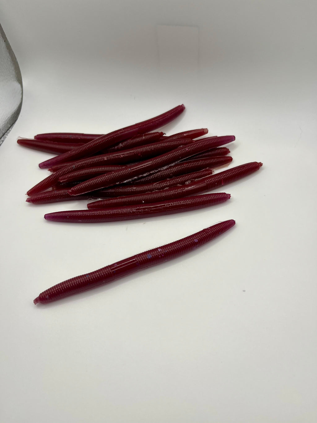 Shark Bait Red Worm- 8 Pack - 8 Worms Per Pack