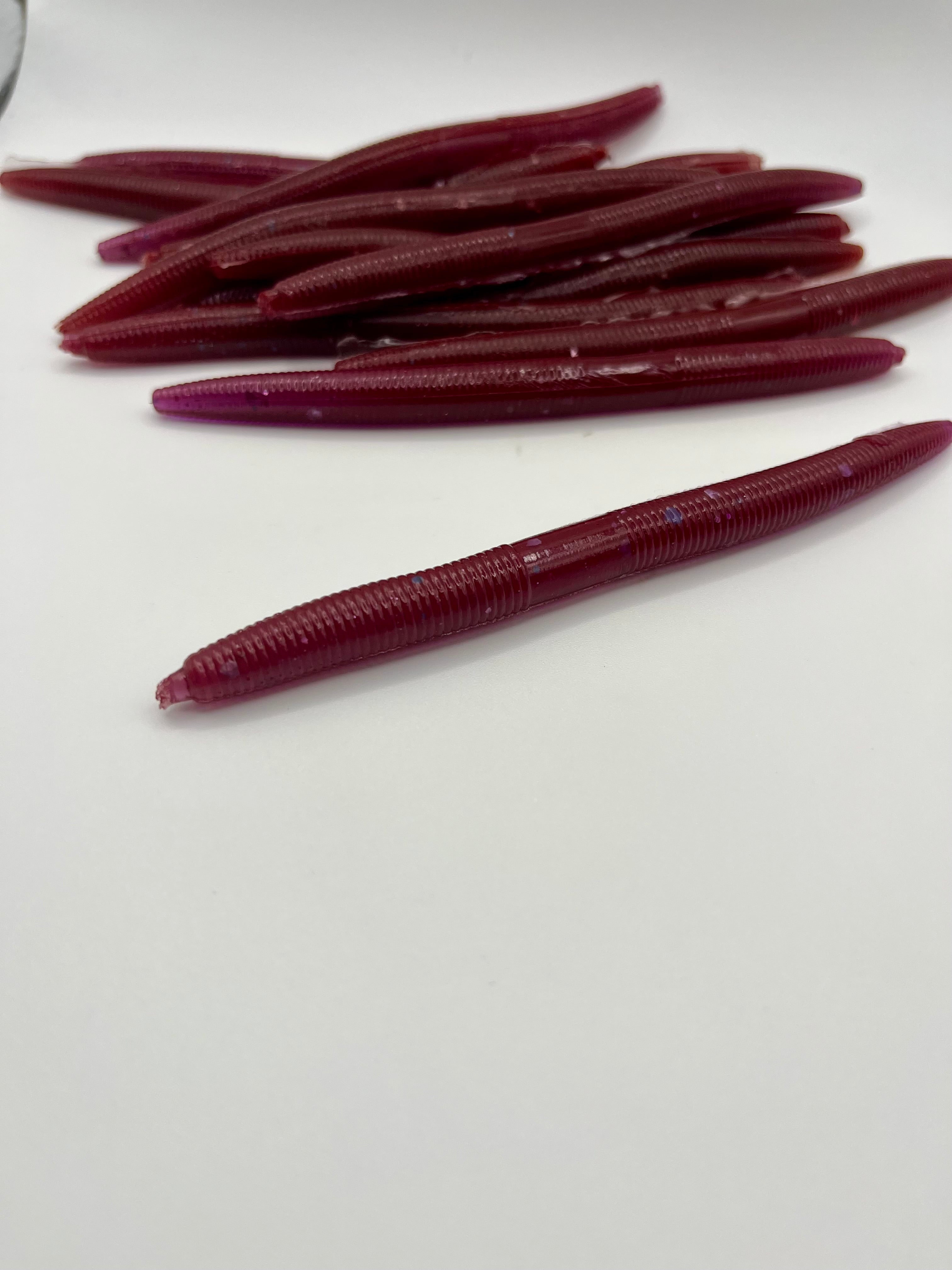 Shark Bait Red Worm- 8 Pack - 8 Worms Per Pack