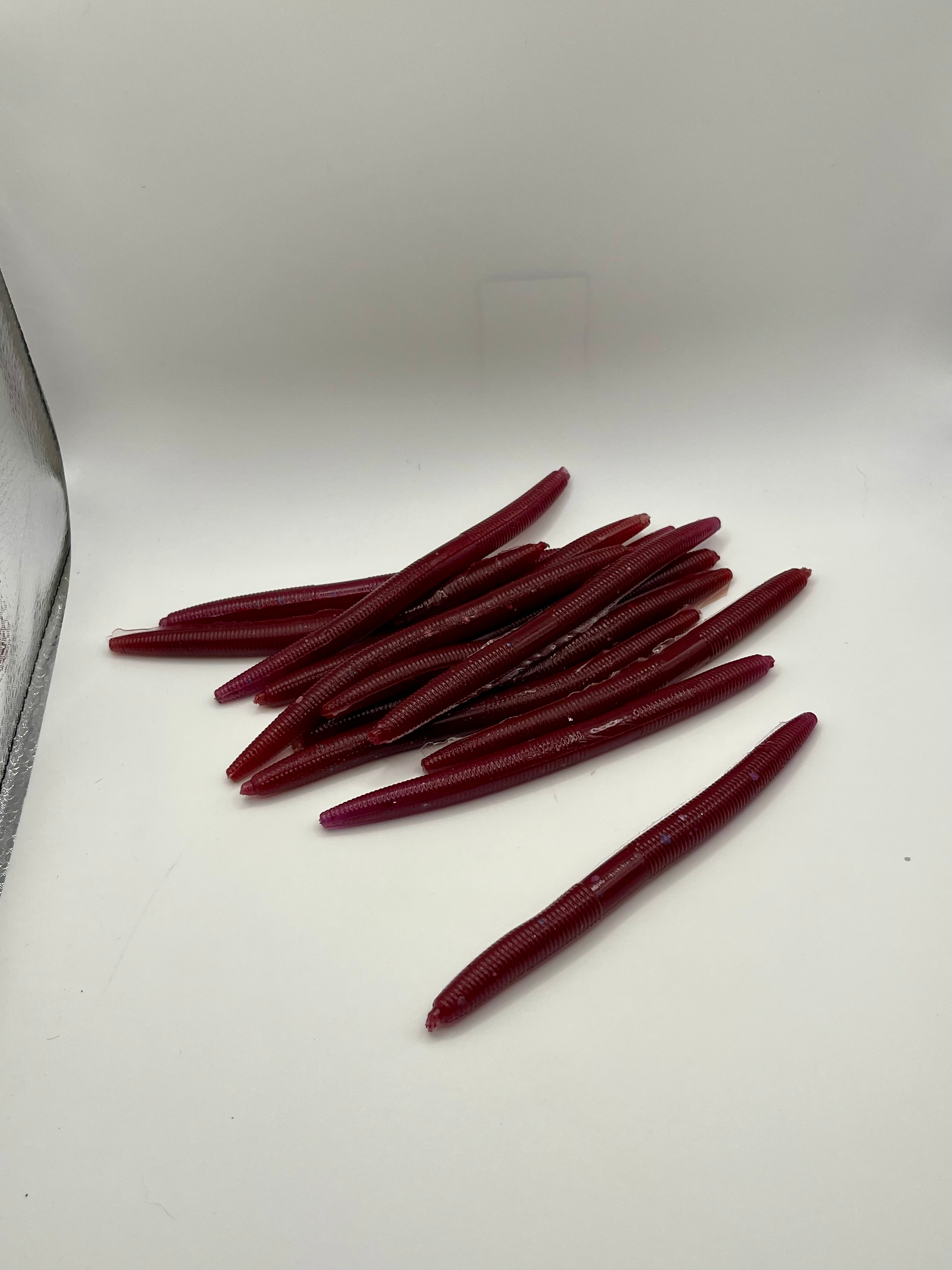 Shark Bait Red Worm- 8 Pack - 8 Worms Per Pack