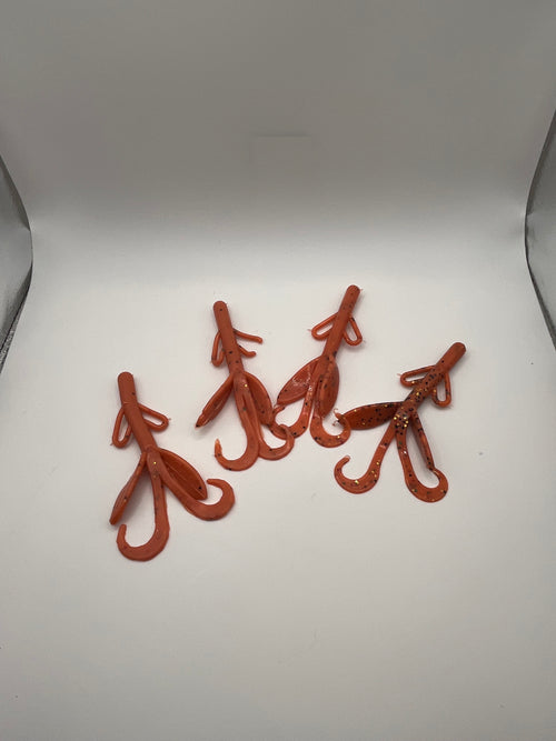 4in Brush Hawg - Georga Peach - 6 Pack