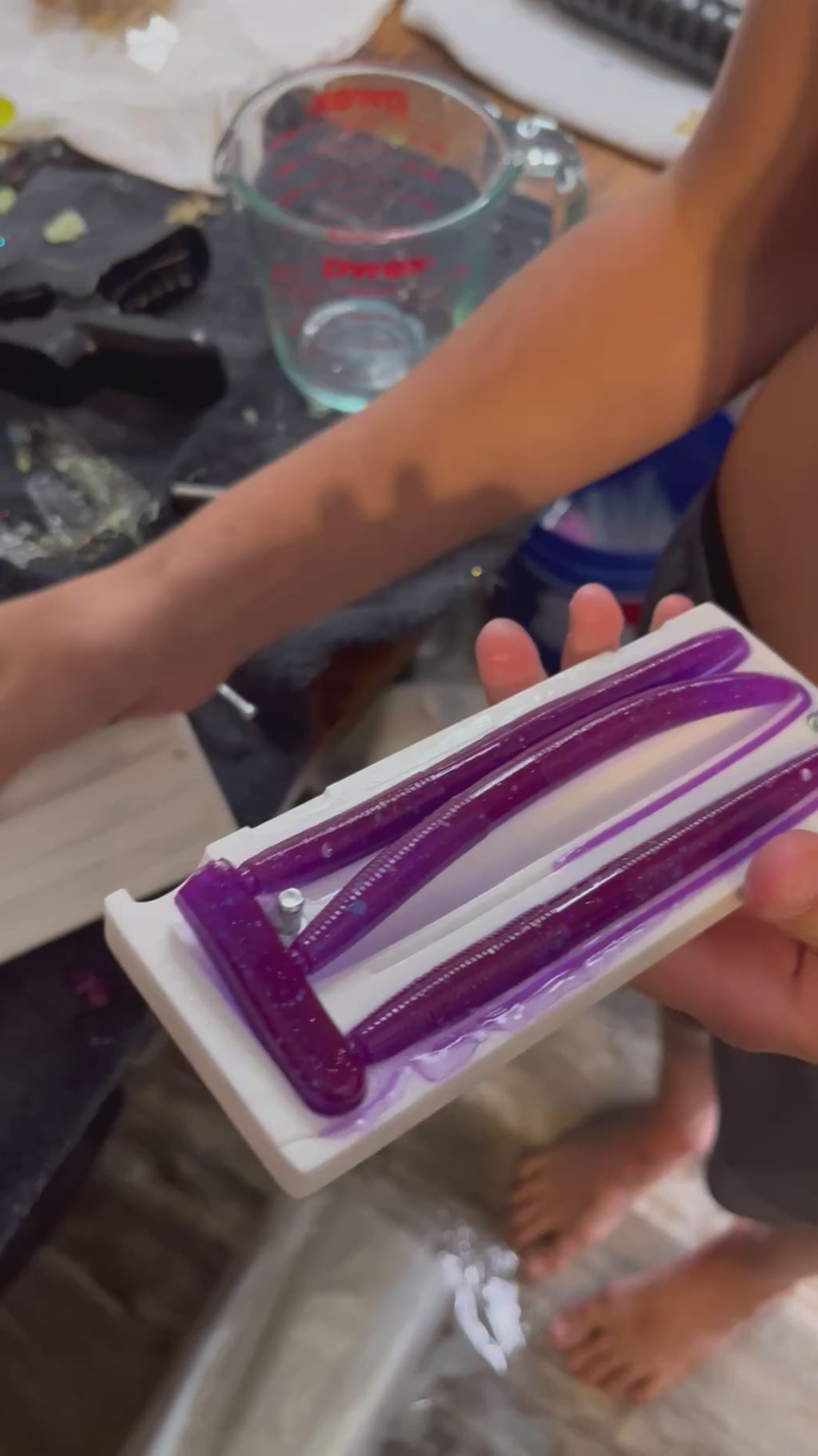 June Bug Purple 5in Worm - 8 Pack